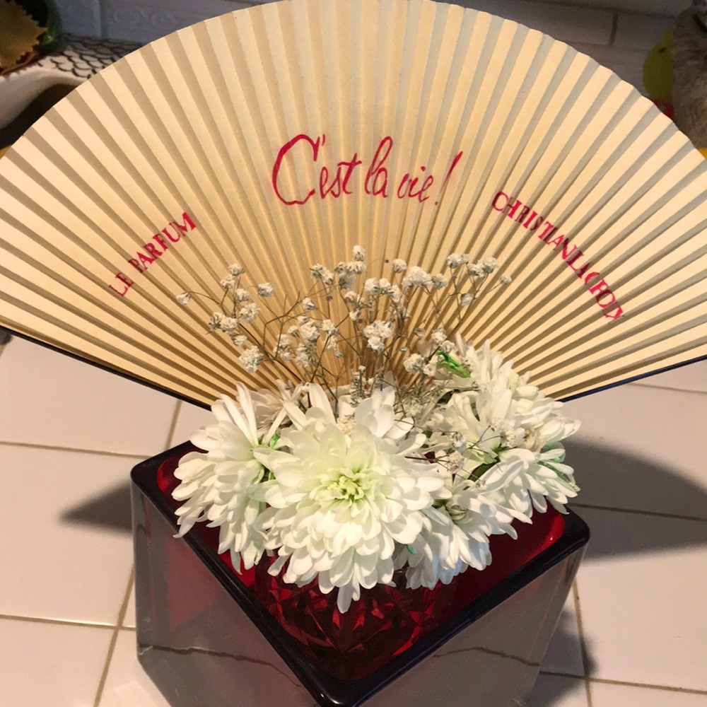 NWOT “CHRISTIAN LACROIX“ DESIGNER FOLDING FAN